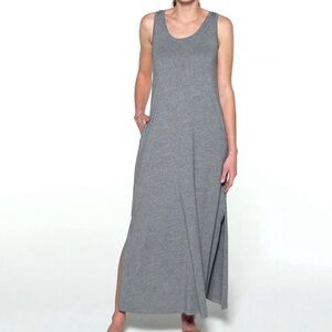 Free Fly Heritage Midi Dress Grey Pockets Size Medium